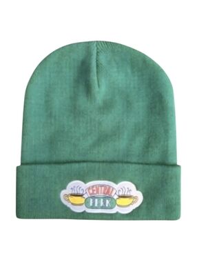 Friends Central Perk Embroidered Green Beanie-NWOT